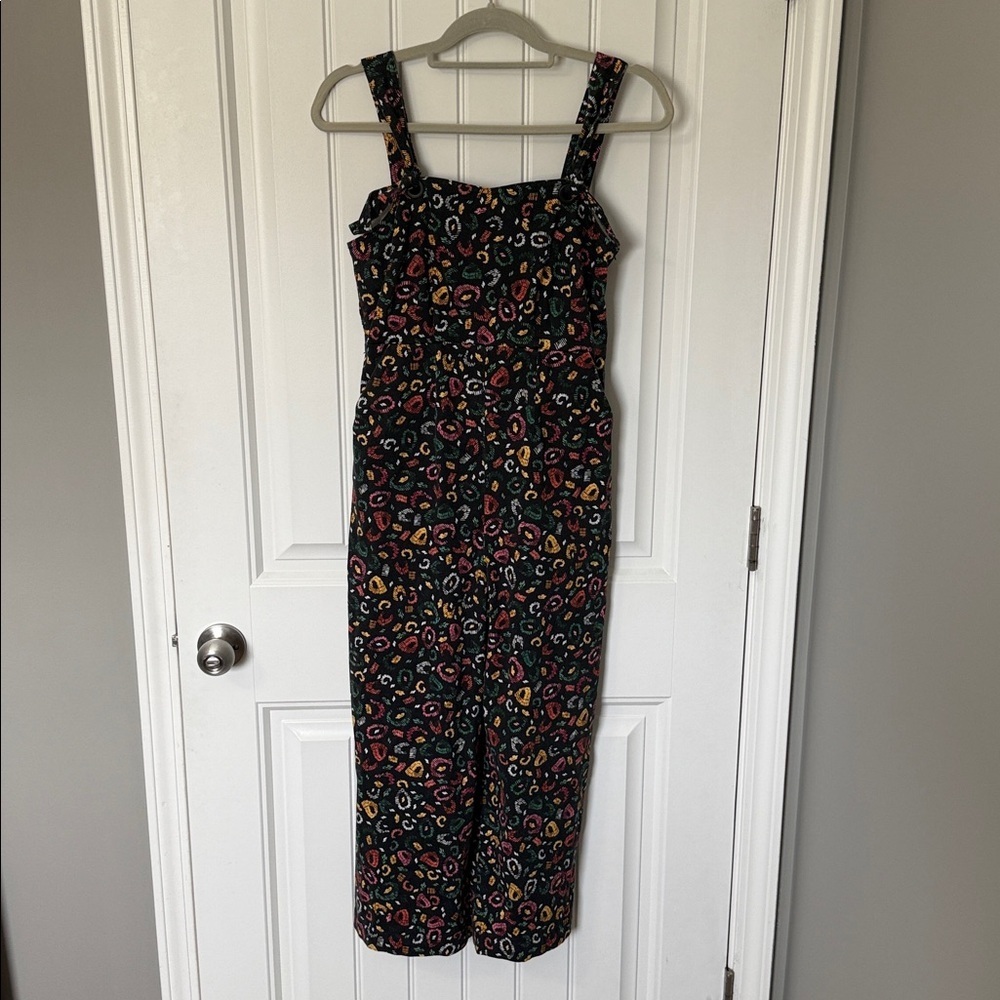 Anthropologie Farm Rio - Cropped Adventure Jumpsuit Overalls Wide Leg - Size XS - Picture 3 of 9